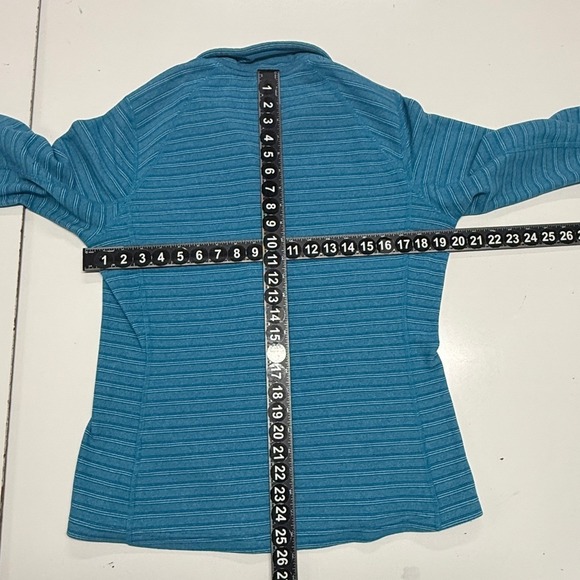 The North Face Jacket Womens Large Blue Stripes Full Zip Polartec Thermal Pro - Picture 5 of 12